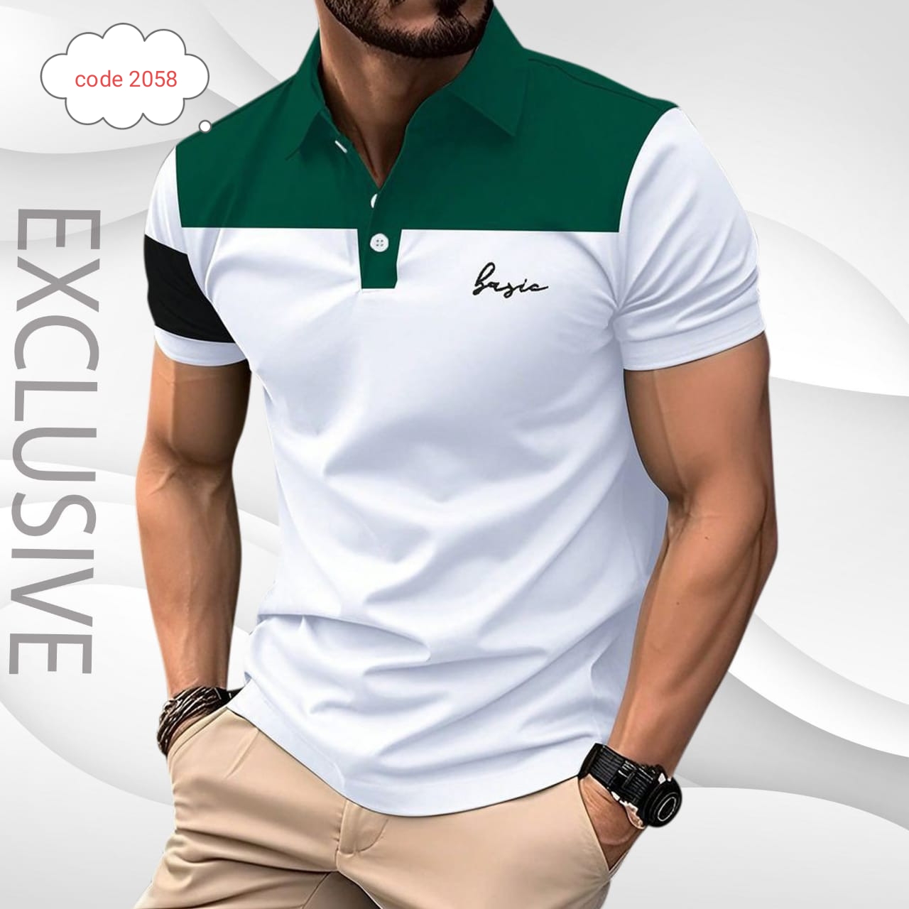 Premium quality polo T shirt for Men's code 2058