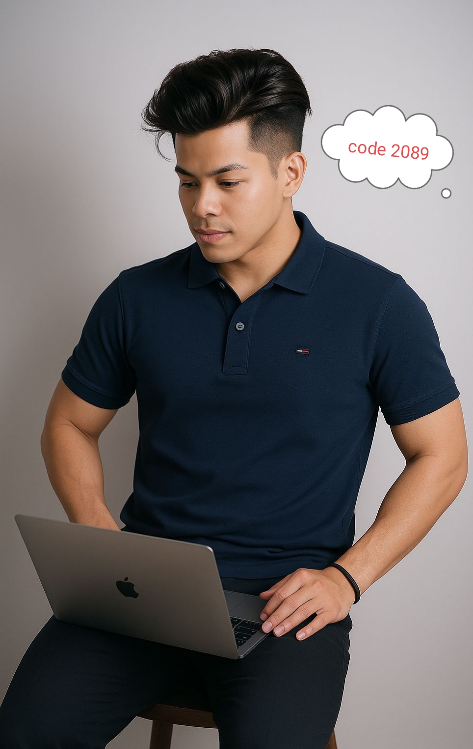 🧥 Tommy Hilfiger Relaxed Fit Polo Shirt (Men's) – Navy Blue Edition code 2089