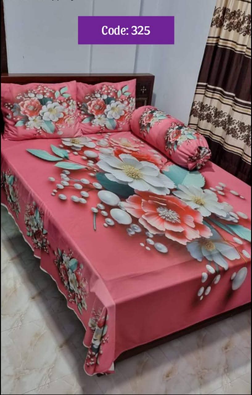 Primium 3D Bedsheet Four Piece Set code 325