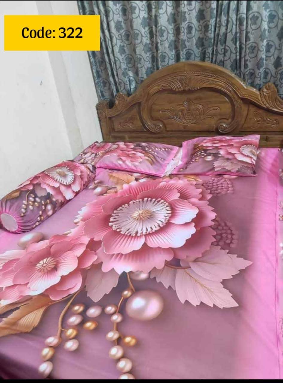 Primium 3D Bedsheet Four Piece Set code 322