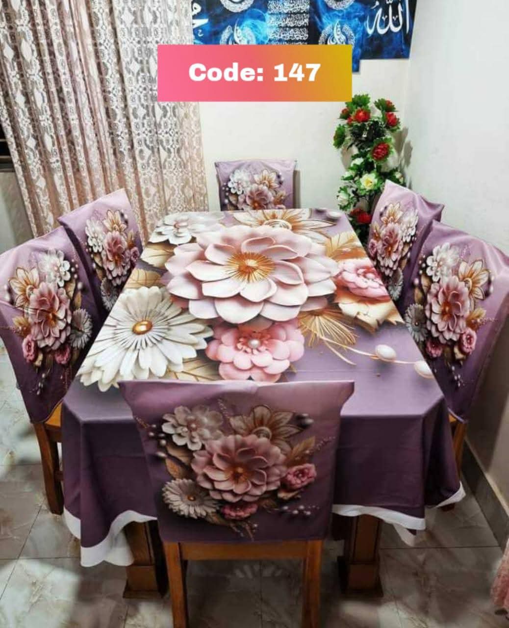 Original 3D Printed Dining Chair Table Cover code 189