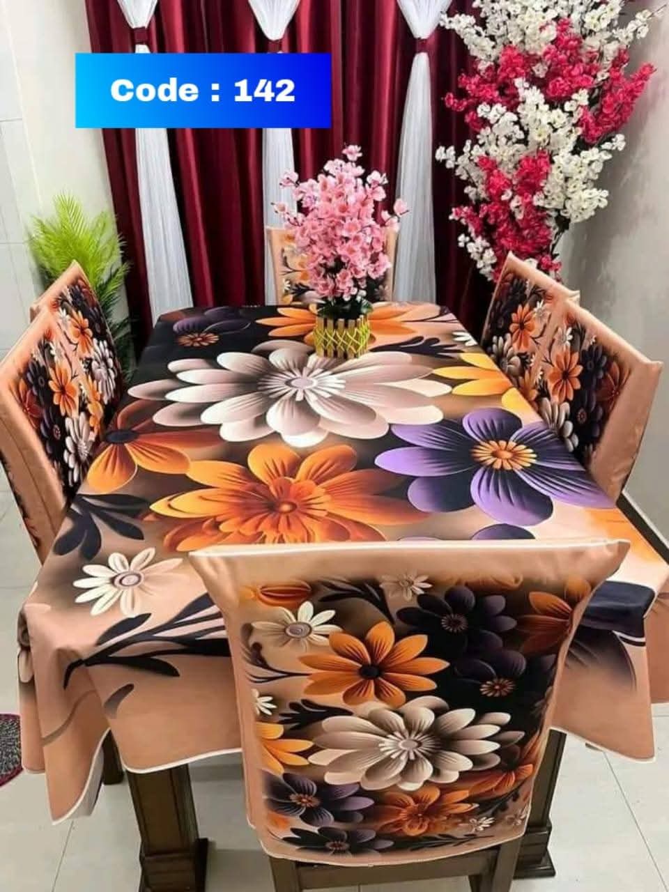 Original 3D Printed Dining Chair Table Cover code 108