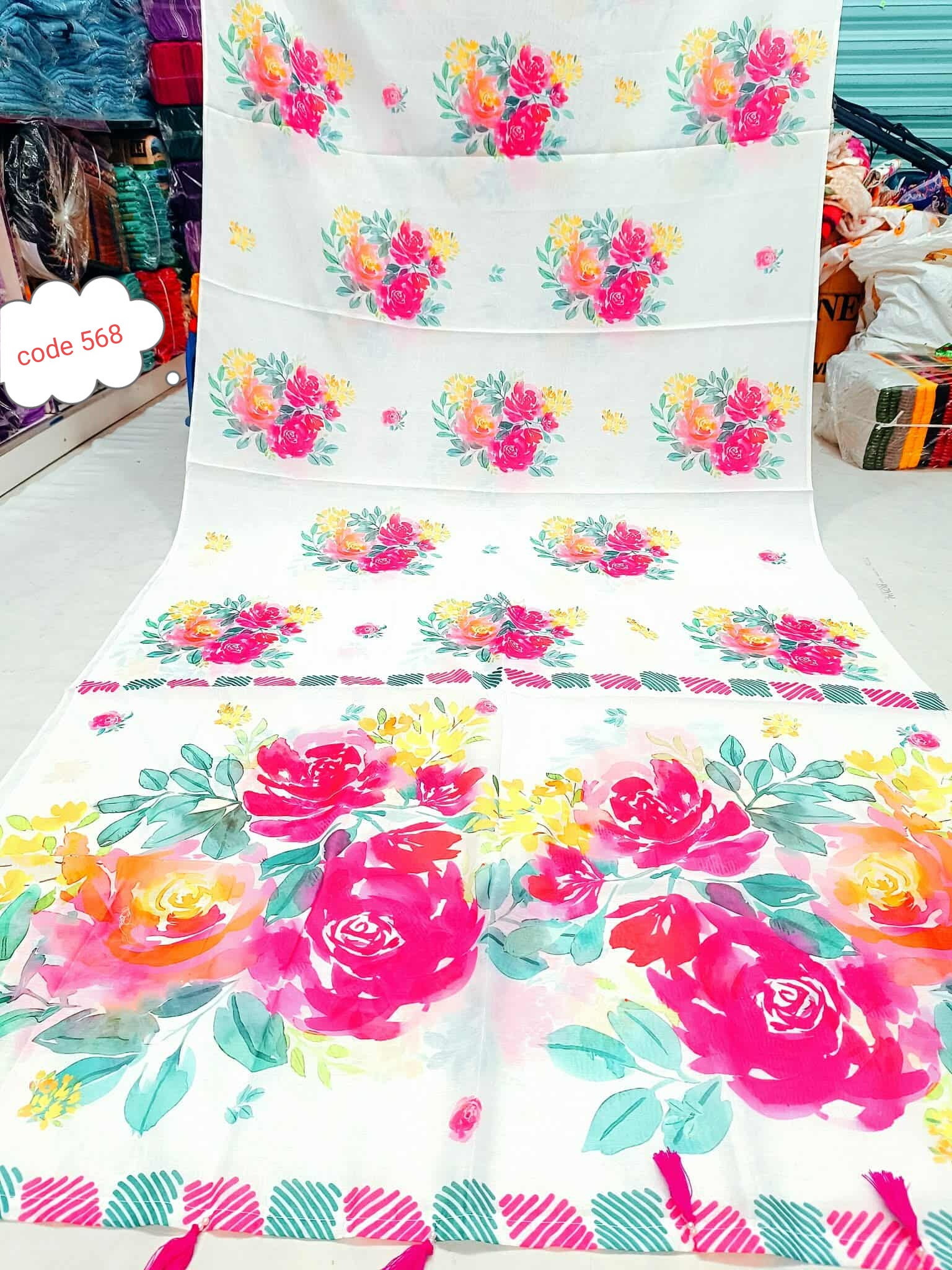 Exclusive Digital print saree code 568