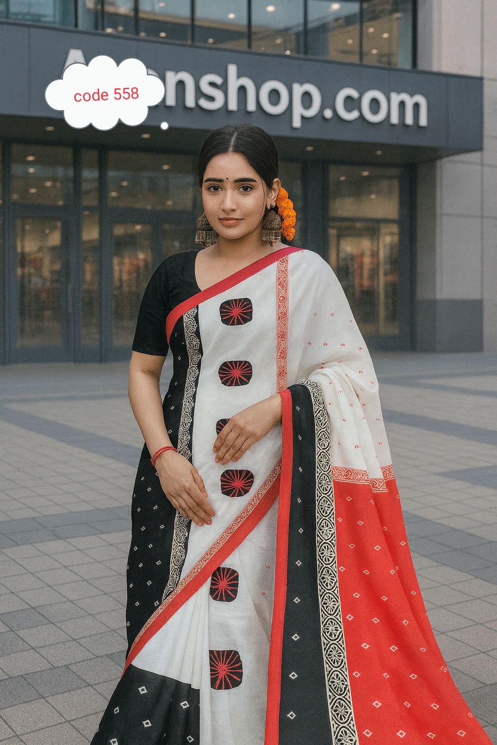 Exclusive Digital print saree code 558