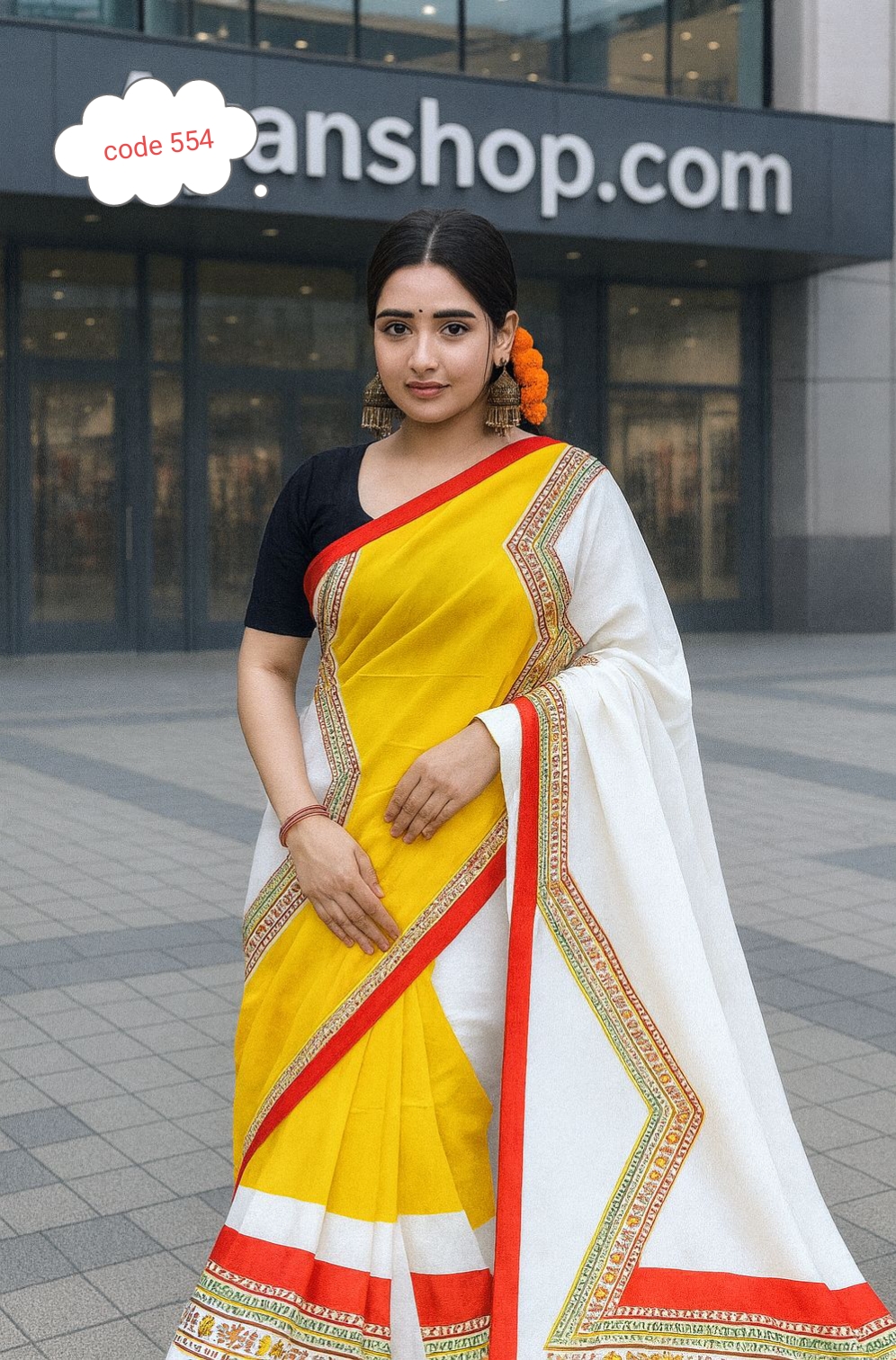 Exclusive Digital print saree code 554