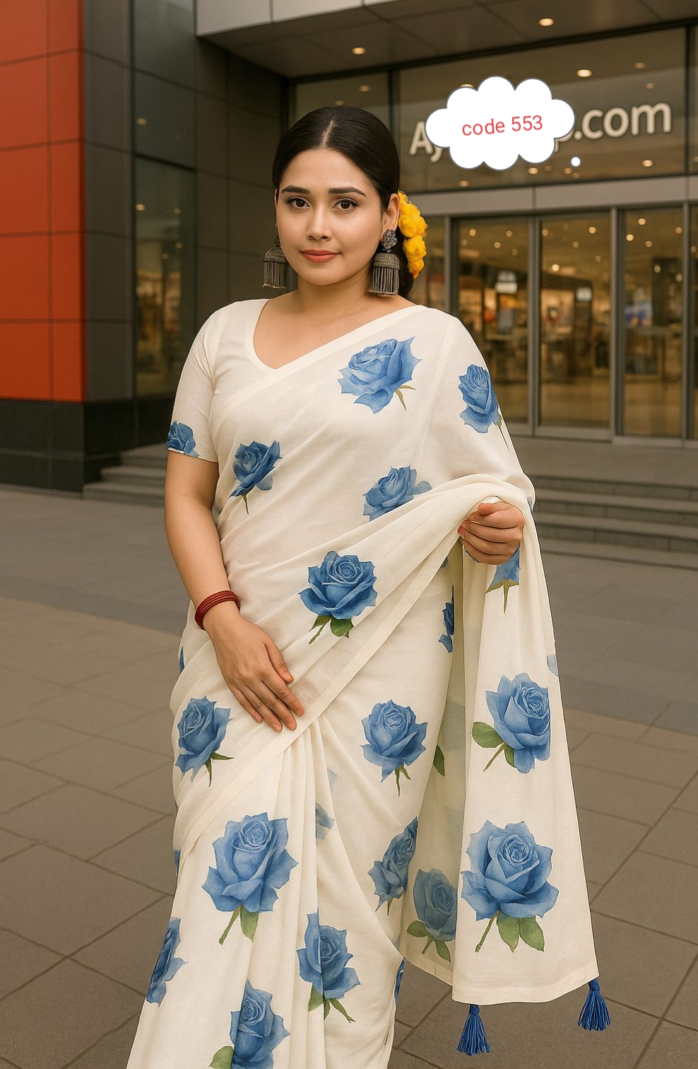 Exclusive Digital print saree code 553