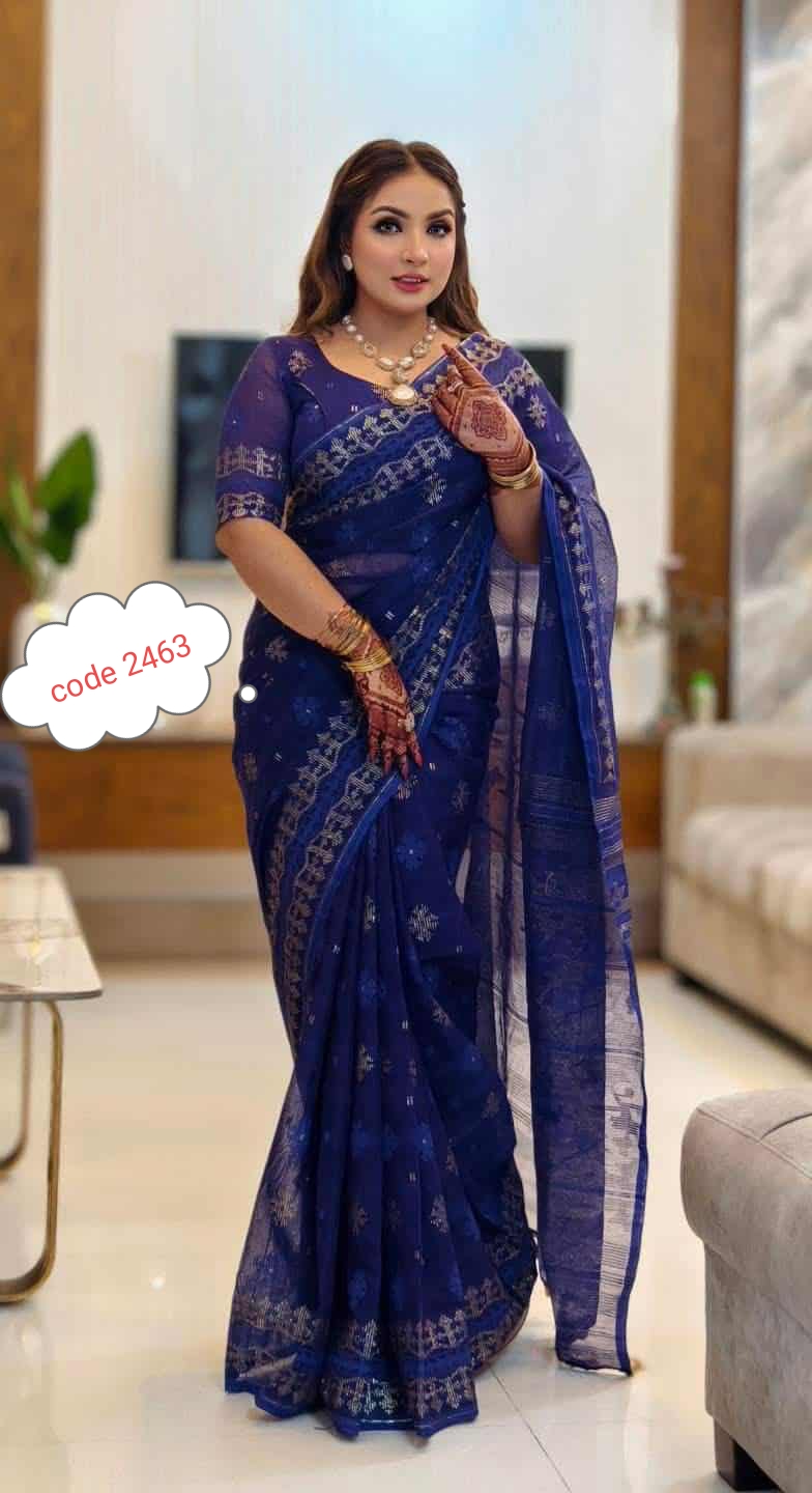 Original screen print saree code 2463