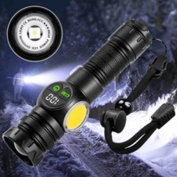 7000 Lumen Battery Indicator 30w LED Flashlight