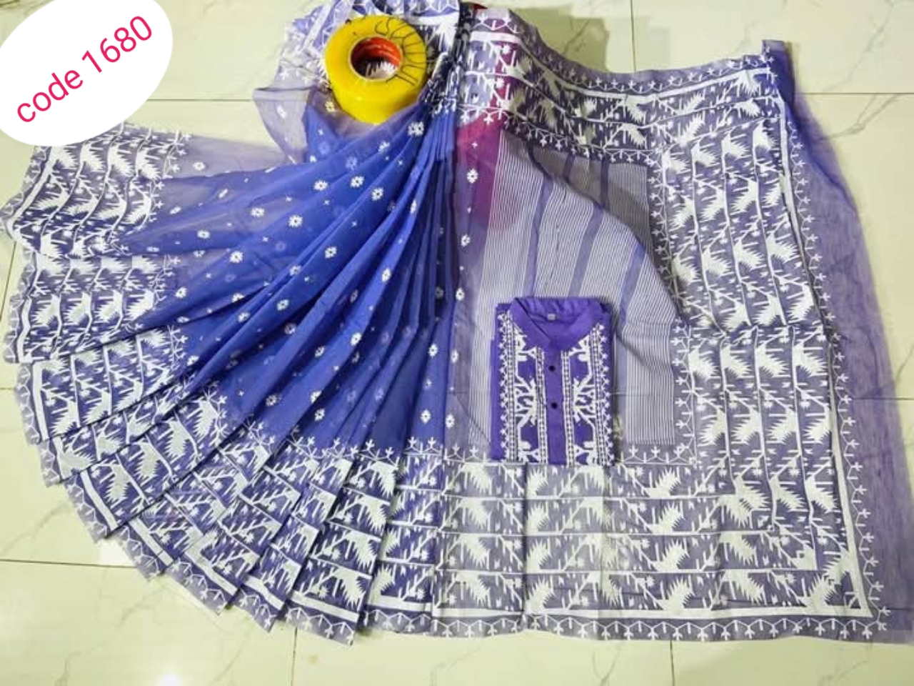 Half Silk saree & panjabi couple set code 1680