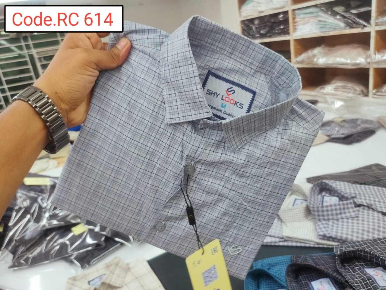 Cotton Check full sleeve Shirt code.RC 614