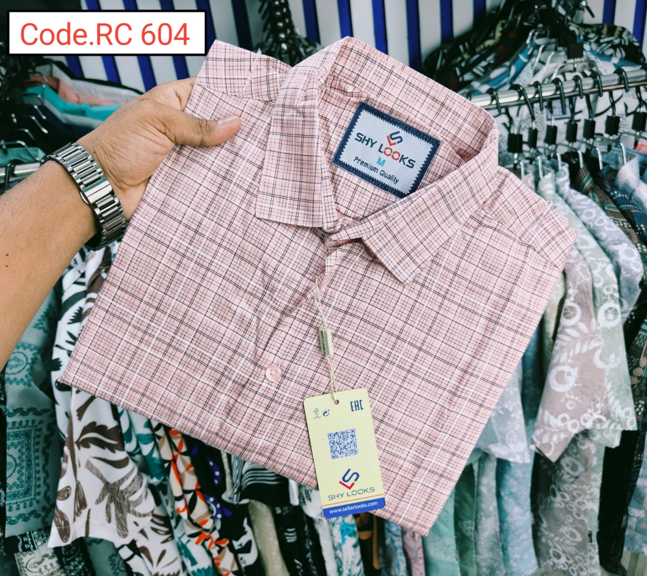 Cotton Check full sleeve Shirt code.RC 604