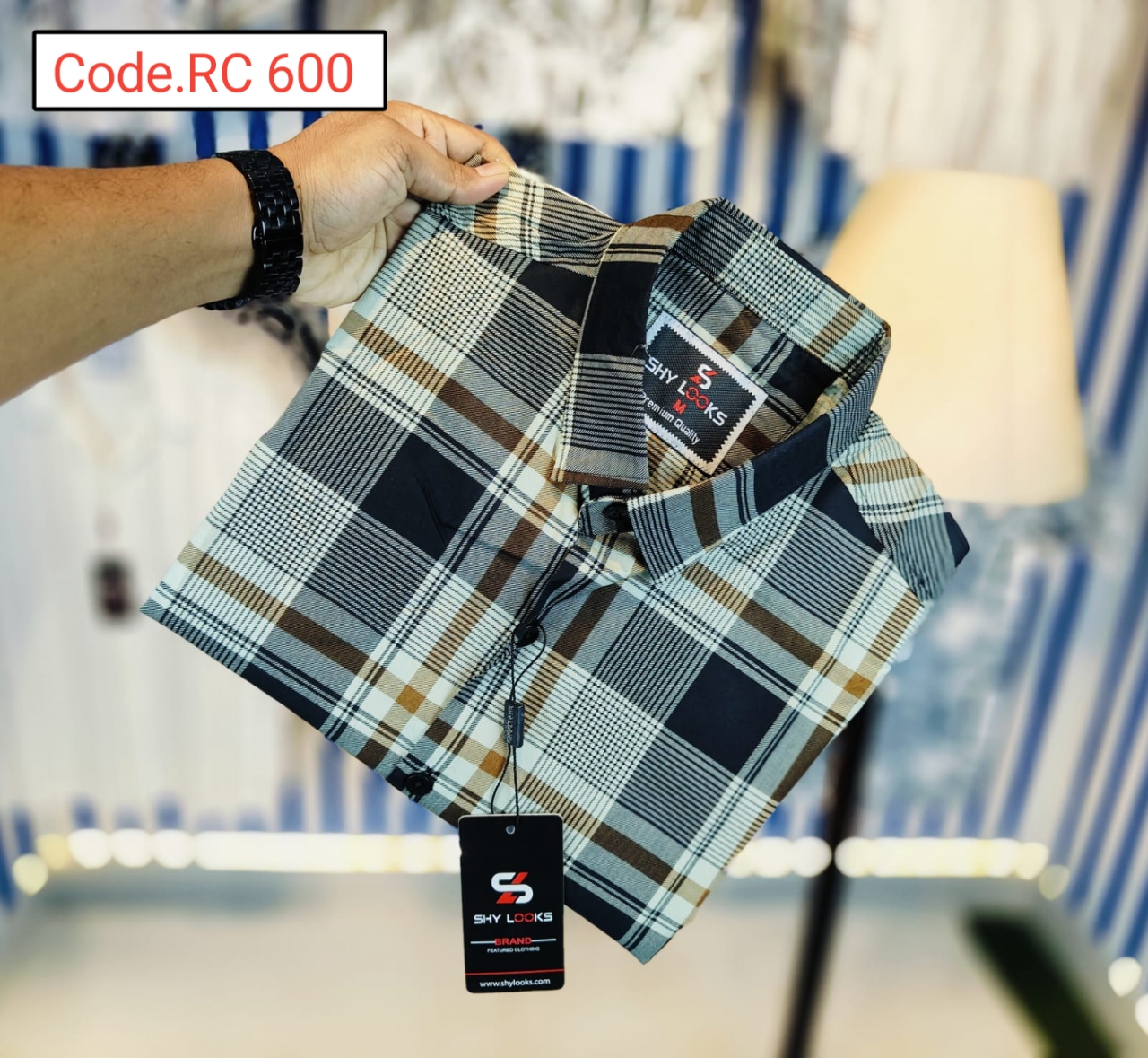 Cotton Check full sleeve Shirt code.RC 600