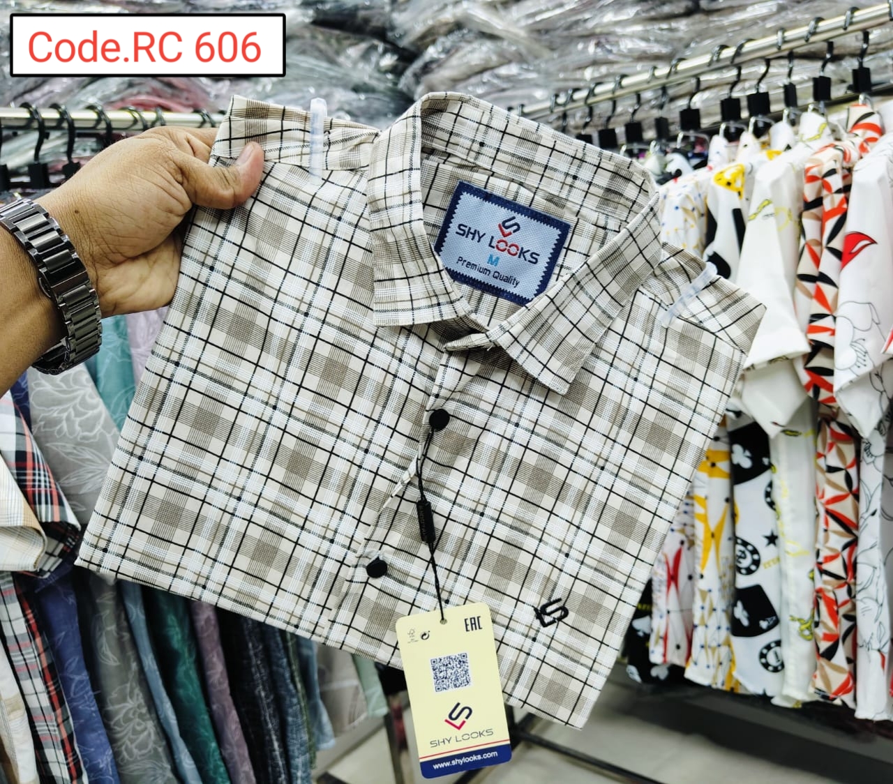 Cotton Check full sleeve Shirt code.RC 606