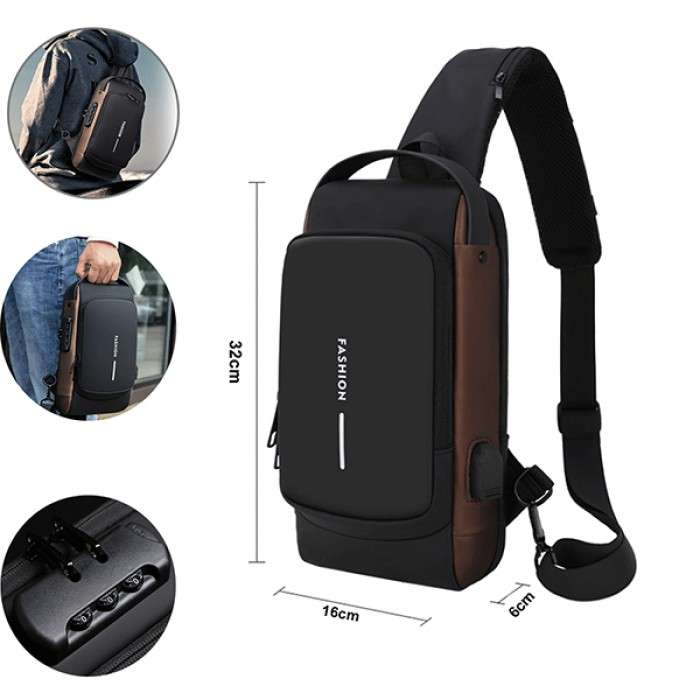 Original Men Anti-theft Waterproof Crossbody Bag code 17